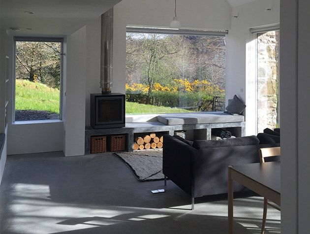 Interior of Fernaig cottage in the Highlands, featured in Grand Designs and RIBA house of the year 2017