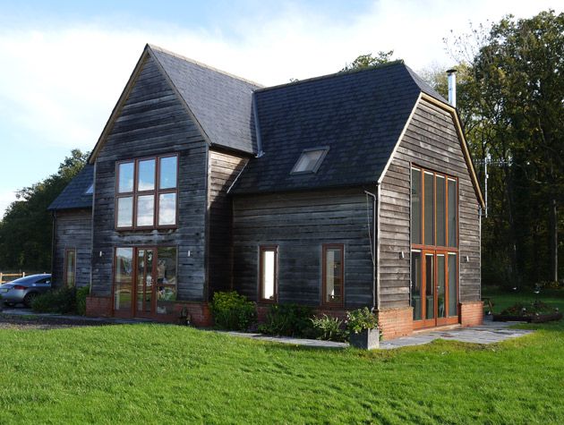 Potton self-build kit home clad in native timber 
