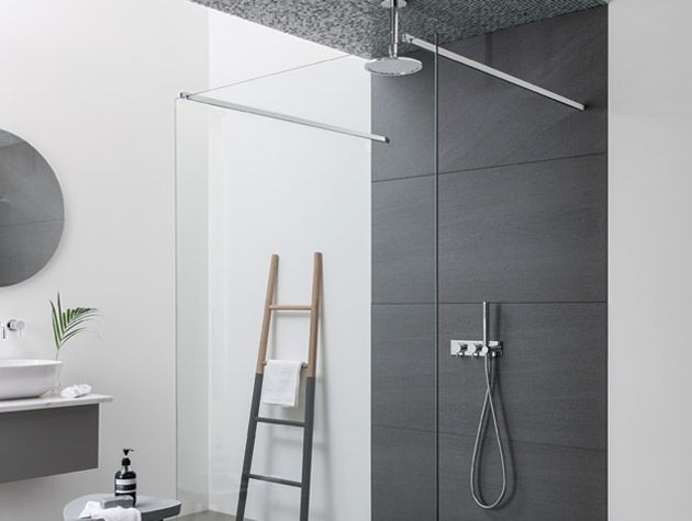 minimalist stye shower