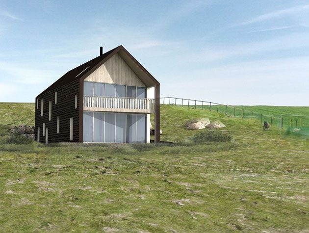 Brown converted barn house surrounded by fields -tv-houses-granddesignsmagazine.com