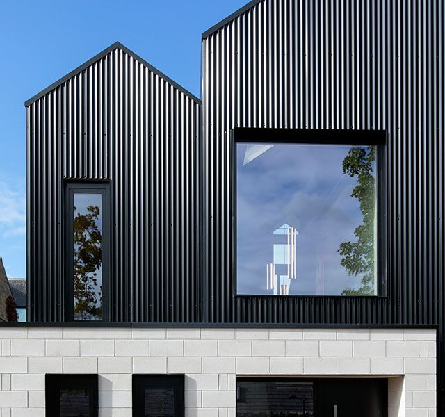 black exterior cladding on Sheffield grand designs tv houses in 2018 programme built by identical twins - TV Houses - Granddesignsmagazine.com