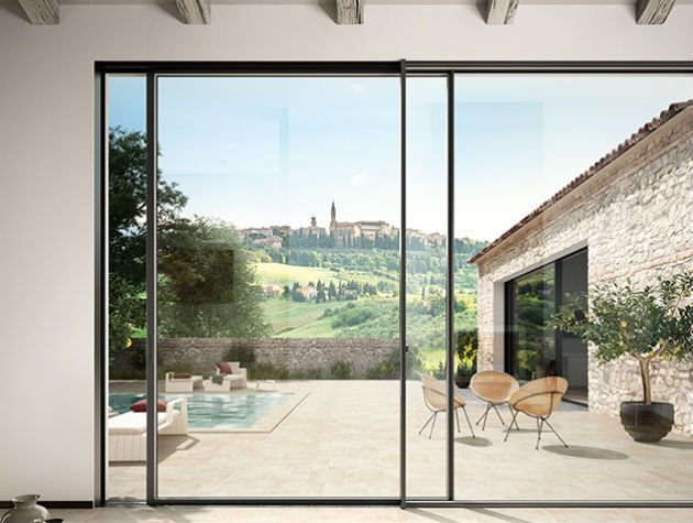 Schueco Grand Designs April 2019 Advertorial Interior Countryside View Panoramic Glass Doors Green Cottage