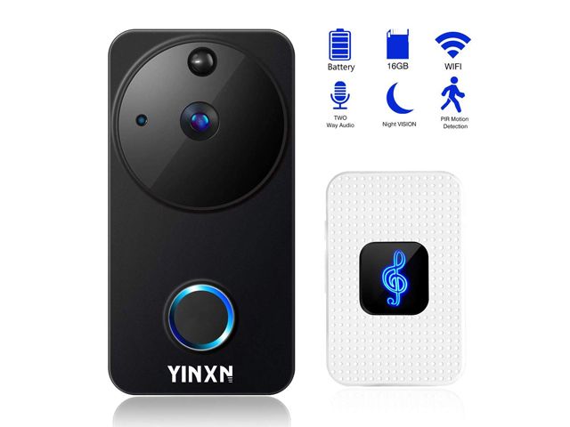 Yinxn wireless video doorbell with wifi chime unit