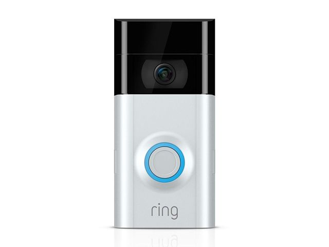 Ring video doorbell unit in white