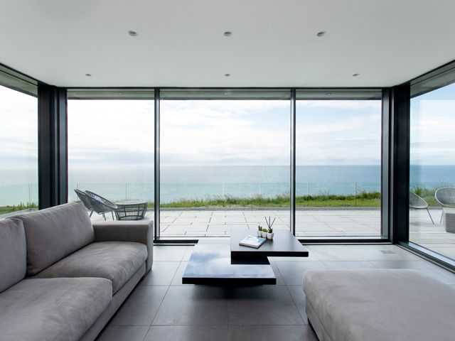 the view from the grand designs tv house featured in first episode of Grand Designs 2019 on Channel 4in Galloway, Sotland
