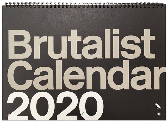 brutalist calendar for 2020 from national theatre shop - granddesigns 