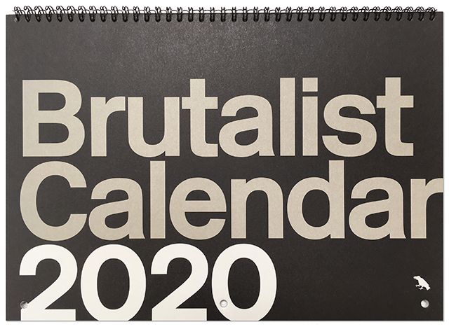 brutalist calendar for 2020 from national theatre shop - granddesigns 