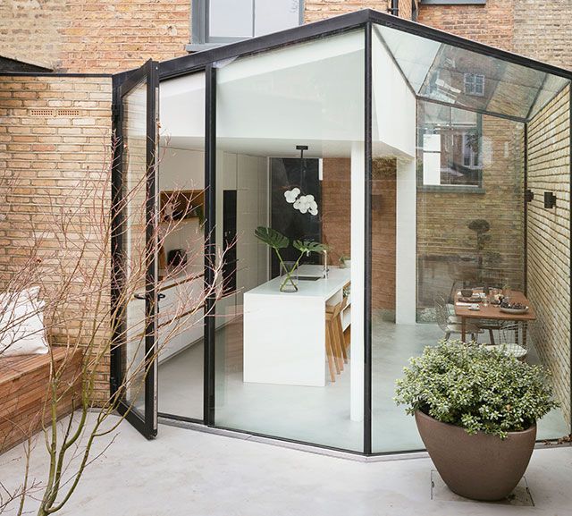 modern glass extension with kitchen - granddesigns 