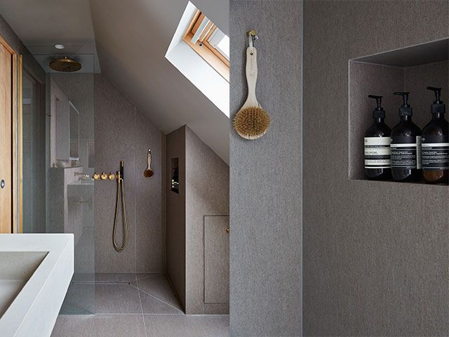 Shower Roomdesign by Lisa Burke Tookey with domus tiles - grand designs