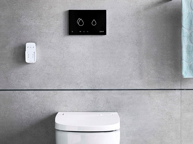 VitrA V Care showing VitrA Smart Panel Flushplate - home improvements - grand designs