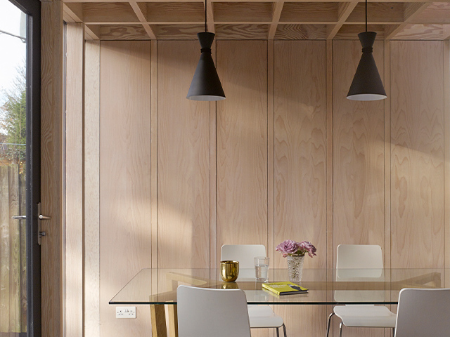 wood panelled dining room - interior cladding: 6 stylish designs - home improvements - granddesignsmagazine.com