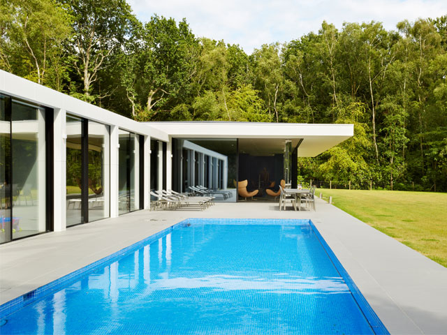 The West Sussex pavilion house with swimming pool was on Grand Designs in 2018