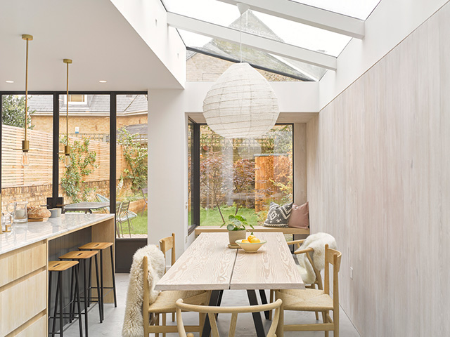 wrap around extension with glazed skylights - grand designs
