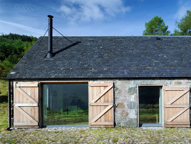 stone barn conversion with original doors - conversions - granddesignsmagazine.com