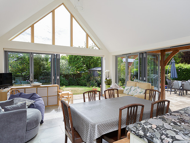 glazed gable in a modern home - grand designs - self build 