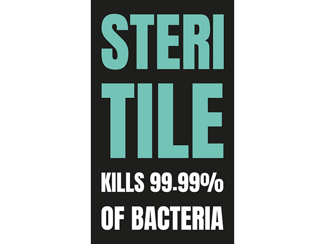 logo for steritile, kids 99.99% of bacteria