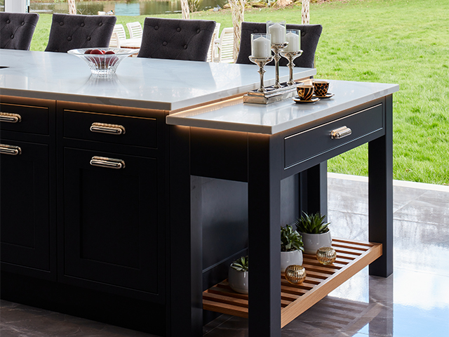 large kitchen island breakfast bar - take a tour of this contemporary family kitchen - home improvements - granddesignsmagazine.com