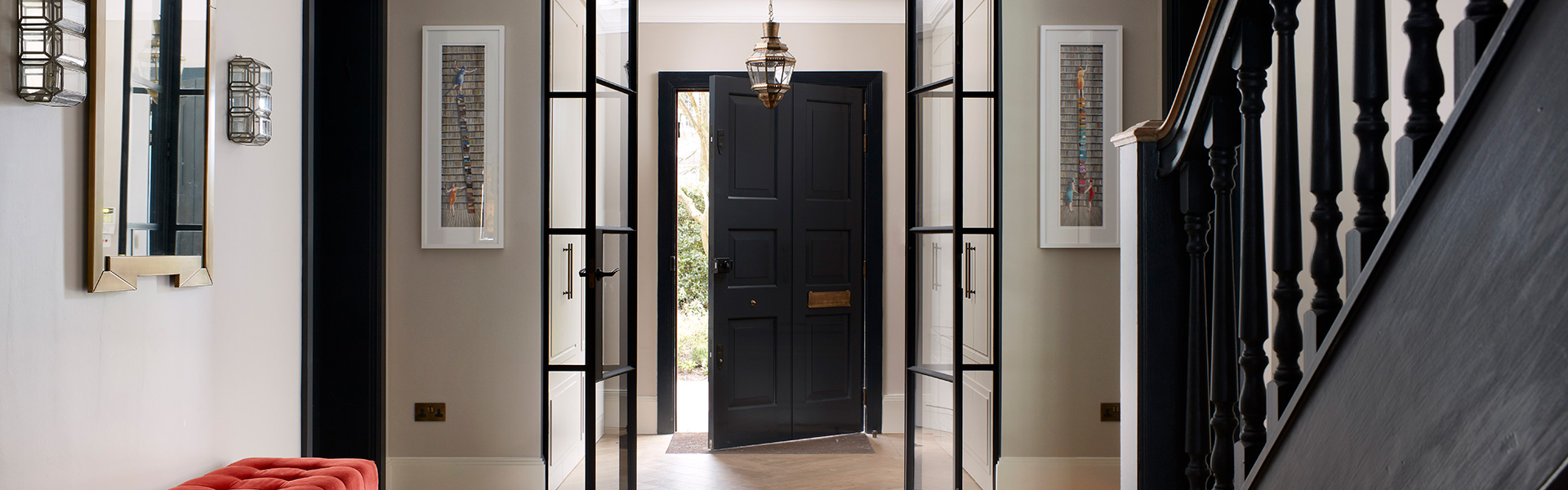 Entrance vestibule with crittal style door - grand designs - home improvements 