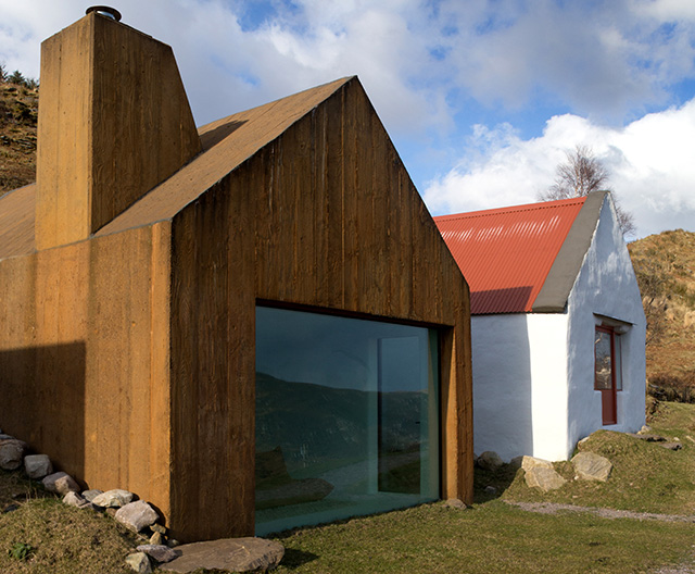 rust house on lakeside in ireland - grand designs - self build
