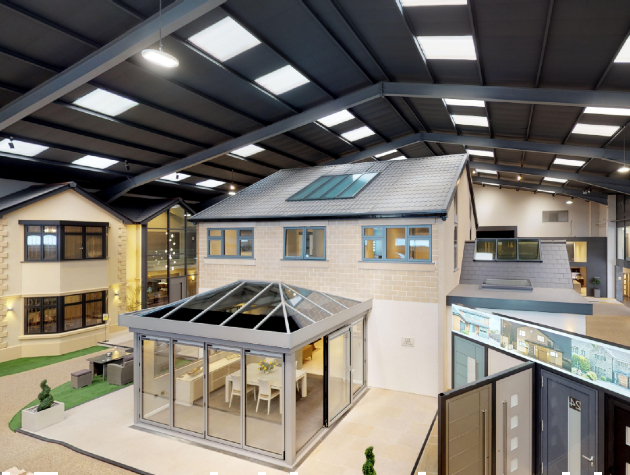 houses conservatories and doors inside a showroom