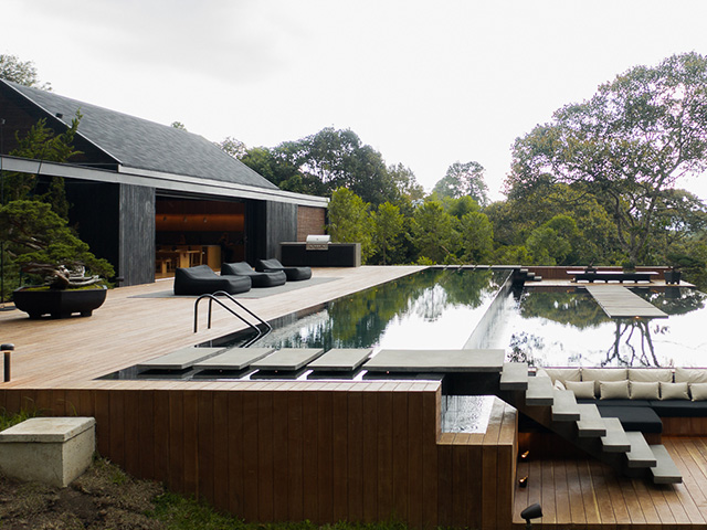 japanese refuge self build with outdoor reflecting swimming pool - grand designs