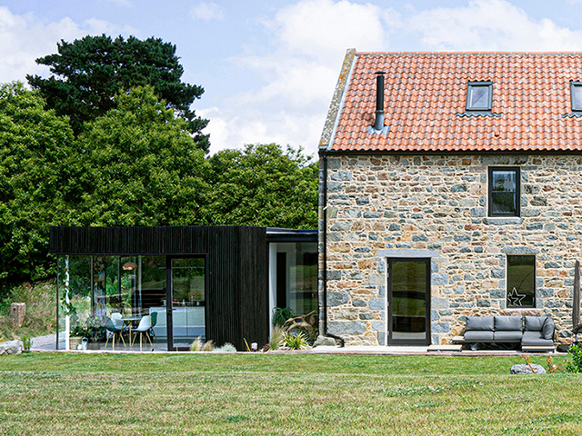 Exterior of an eco friendly extension to a period home 