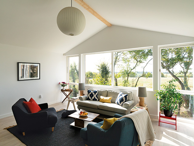 living room with glazed windows - shop the high street - grand designs