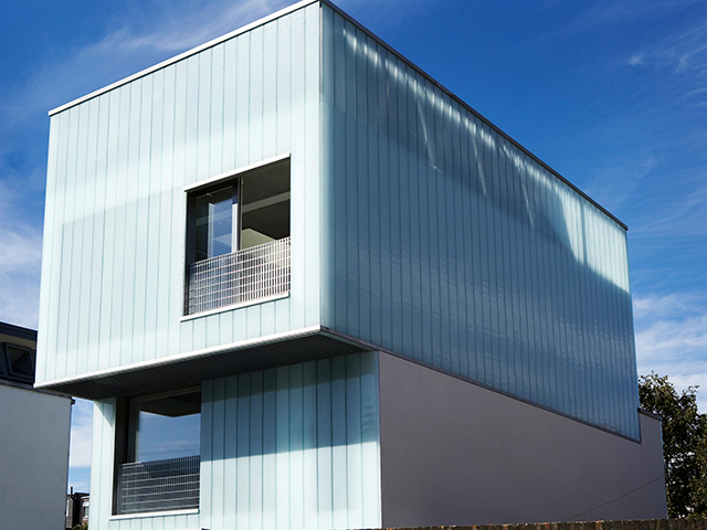 The exterior of the Grand Designs glass house in Brixton