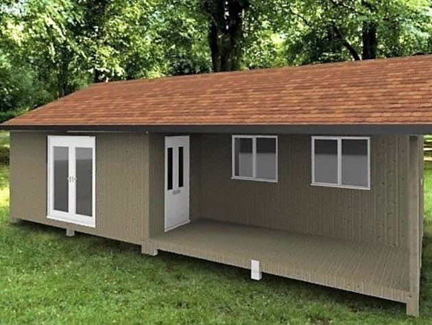 free standing home annexe set in woods