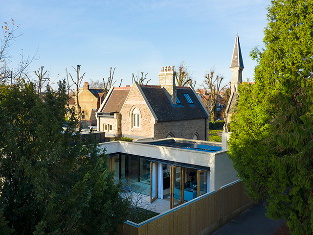 Exterior view of the graveyard house in south west London