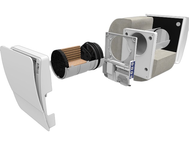 heat recovery unit broken down into constituent parts copy