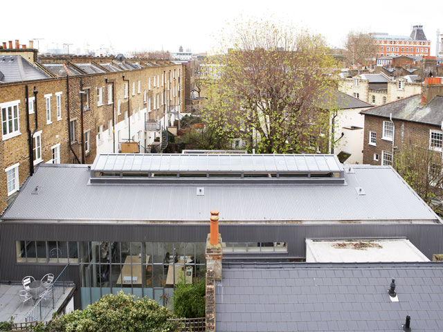 Grand Designs Camden workshop roof