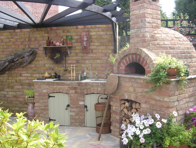 Oven in garden setting