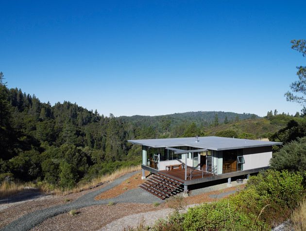 Prefab new build cabin on stilts3