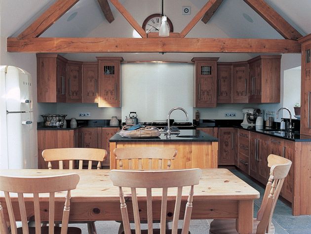 The kitchen-diner of the 16th century Gloucestershire farmhouse from Grand Designs 