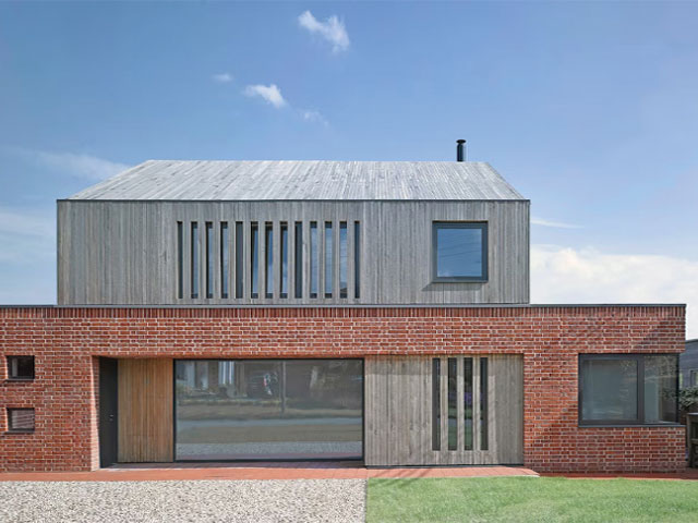 Brick and timber self-build house