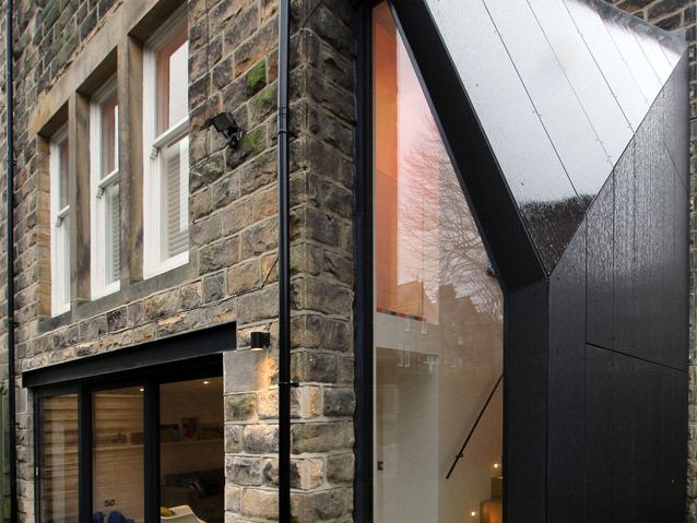 contemporary lean to on a stone house in harrogate, yorkshire