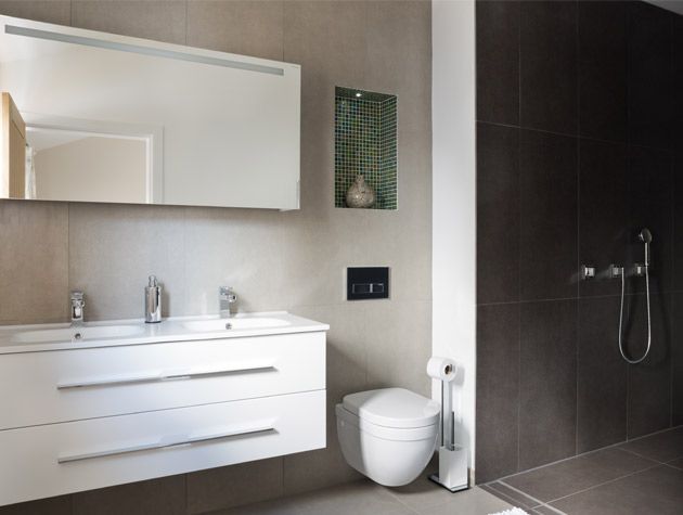 accessible bathroom design with large walk-in shower