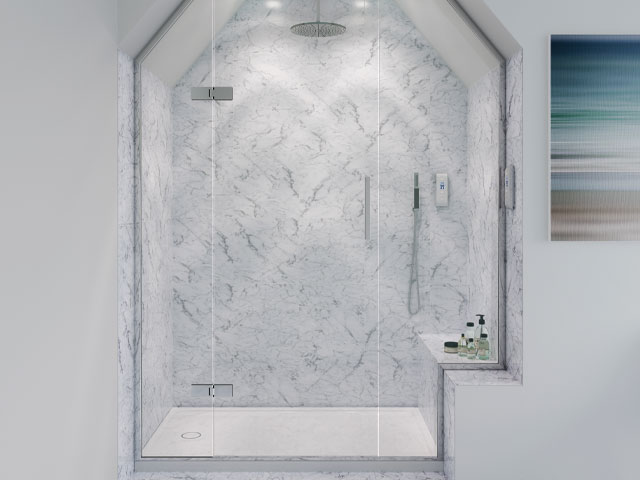 Kohler Minima shower with built-in seat