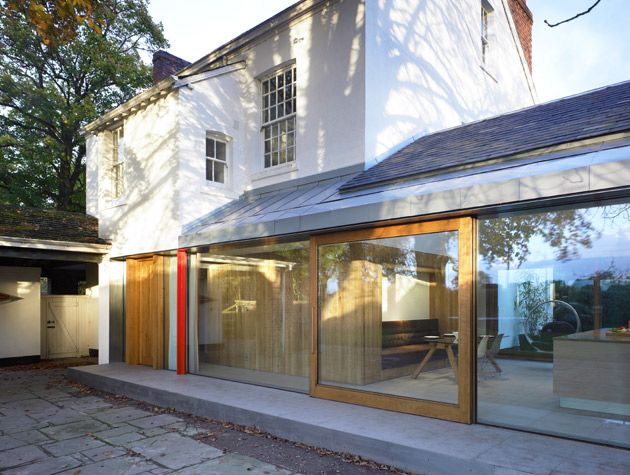 Courtyard style pool house and studio extension 6