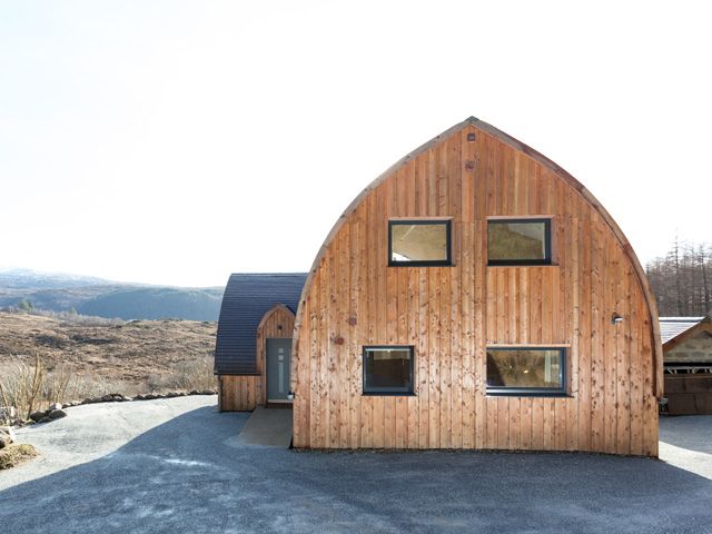 strawbale house is an eco holiday home made of sustainable wood planks available on cottages.com