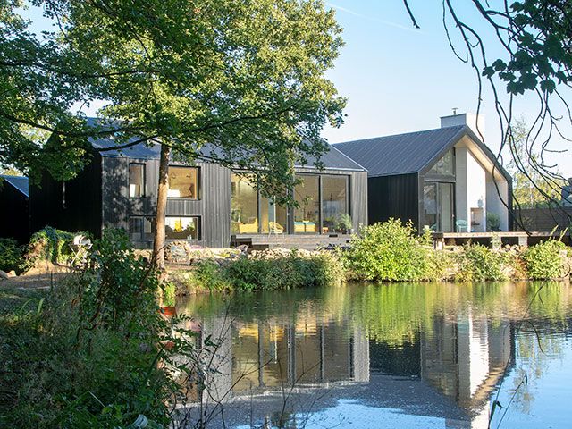 The exterior of the grand designs post-industrial tv house 2018 built by identical twins - 