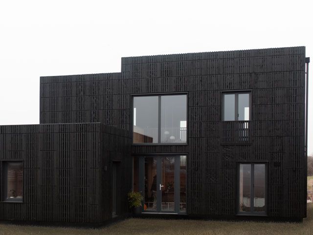 The back exterior of u build box house featured on Channel 4's My Grand Design, designed by Studio Bark 