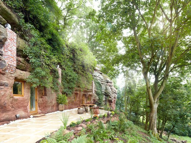 A cave house from Grand Designs TV show on Channel 4 based in Wye Forest, Worcestershire