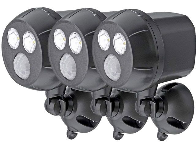 A 3 pack of black Mr Beams spotlights