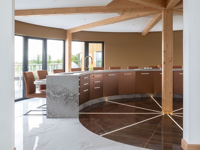 round kitchen in the Lincolnshire round house featured on Grand Designs in 2019