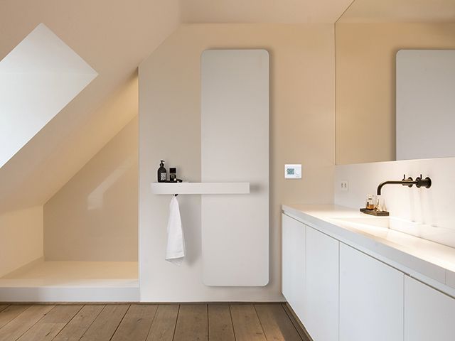 brands that use recycled materials: Vasco recycled aluminium bathroom radiator