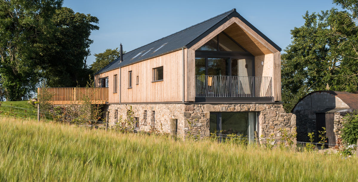 micah t jones project managed his own self build barn in Ballygowen