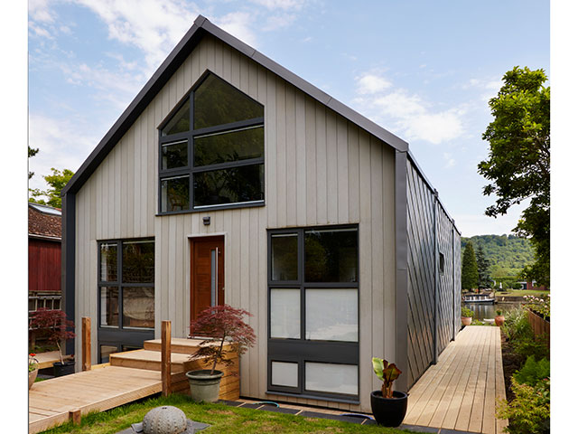 the exterior of the flood proof house from grand designs 