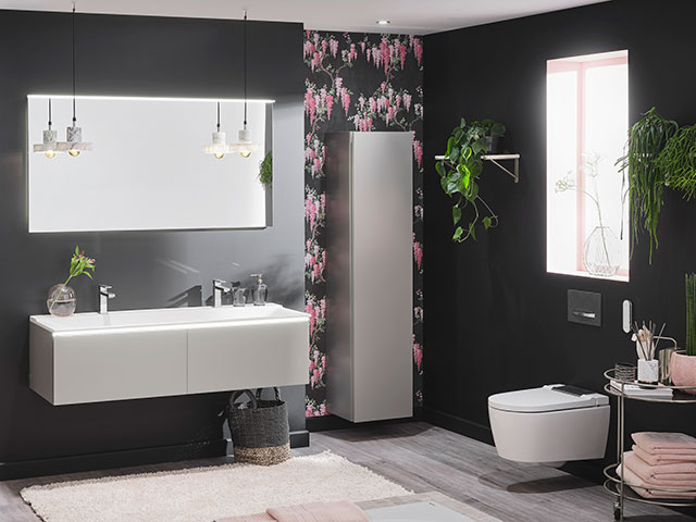Geberit bathroom with natural elements incorporated - grand designs